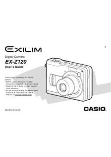 Casio Exilim EX Z 120 manual. Camera Instructions.